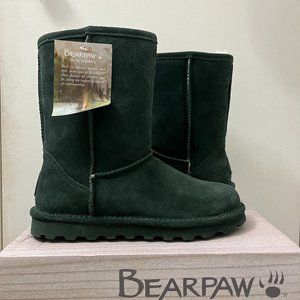 Bearpaw Elle Short Boots in Dark Green NWT